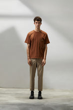 Load image into Gallery viewer, Slim-fit Trousers with Zipped Back Pocket (Khaki)
