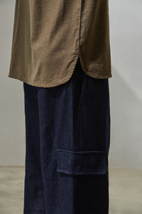 Side Pocket Ankle-Length Trousers (Denim)