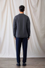 Load image into Gallery viewer, Slim-Fit Tailored Trousers (Navy)
