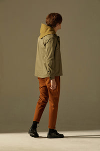 Pleated Tapered Trousers (Brown)