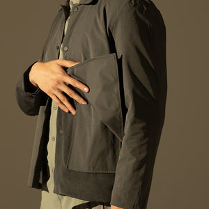 Polar Fleece Mixture Layering Jacket (Dark Grey)