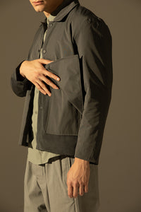 Polar Fleece Mixture Layering Jacket (Dark Grey)