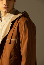 Load image into Gallery viewer, Coloured Lining Hooded Coat (Brown)

