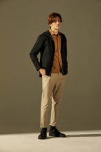 Load image into Gallery viewer, Half Elastic Waistband Trousers (Khaki)
