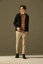 Load image into Gallery viewer, Half Elastic Waistband Trousers (Khaki)
