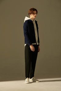 Elastic Ankle-length Trousers (Black)