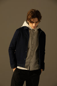 Cotton Hooded Shirt (GY)