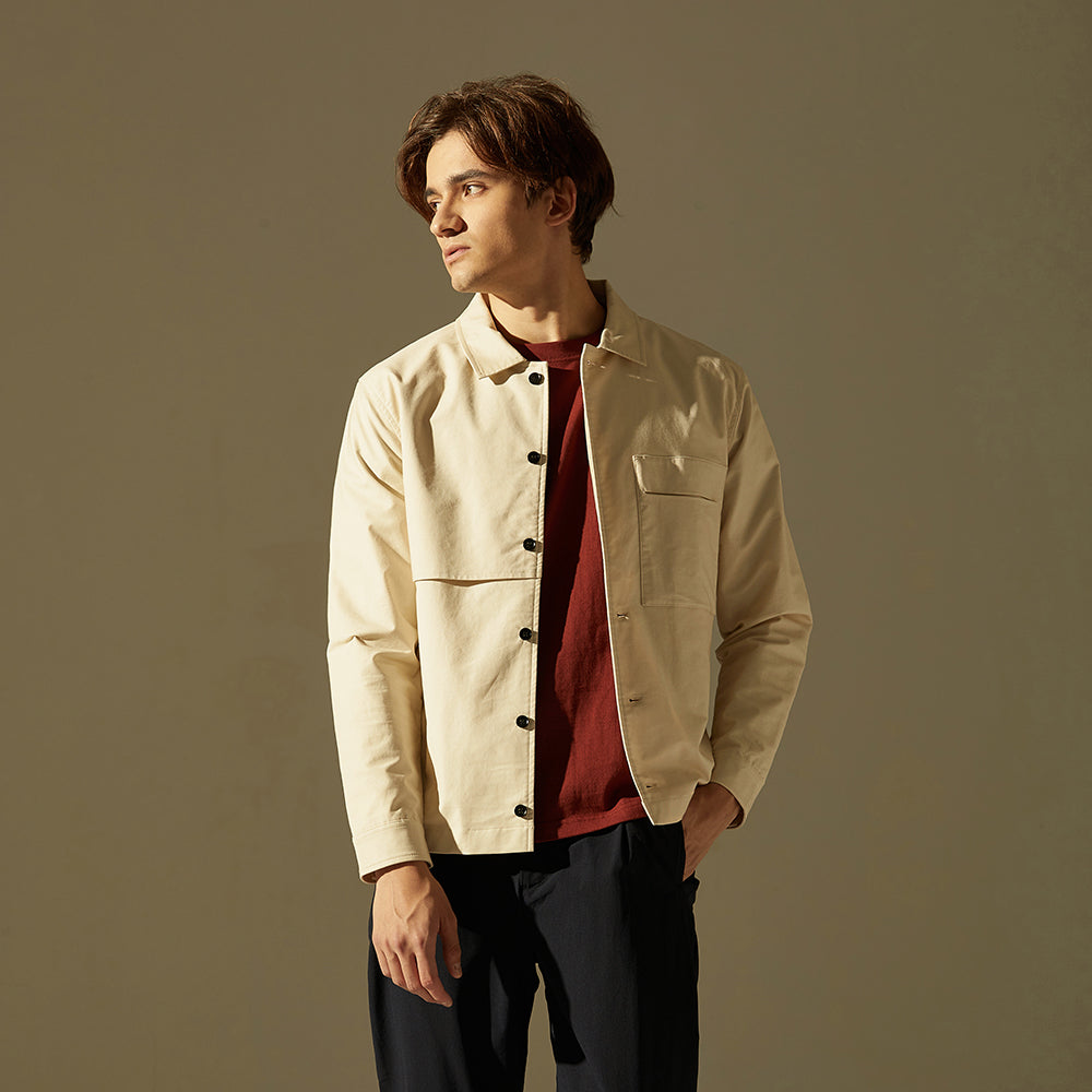 Relaxed-Fit Cotton Twill Jacket (BE)