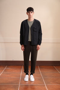Reversible V-neck Jacket (Black)
