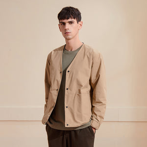 Reversible V-neck Jacket (Black)