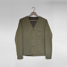將圖片載入圖庫檢視器 Reversible V-neck Jacket (Green)
