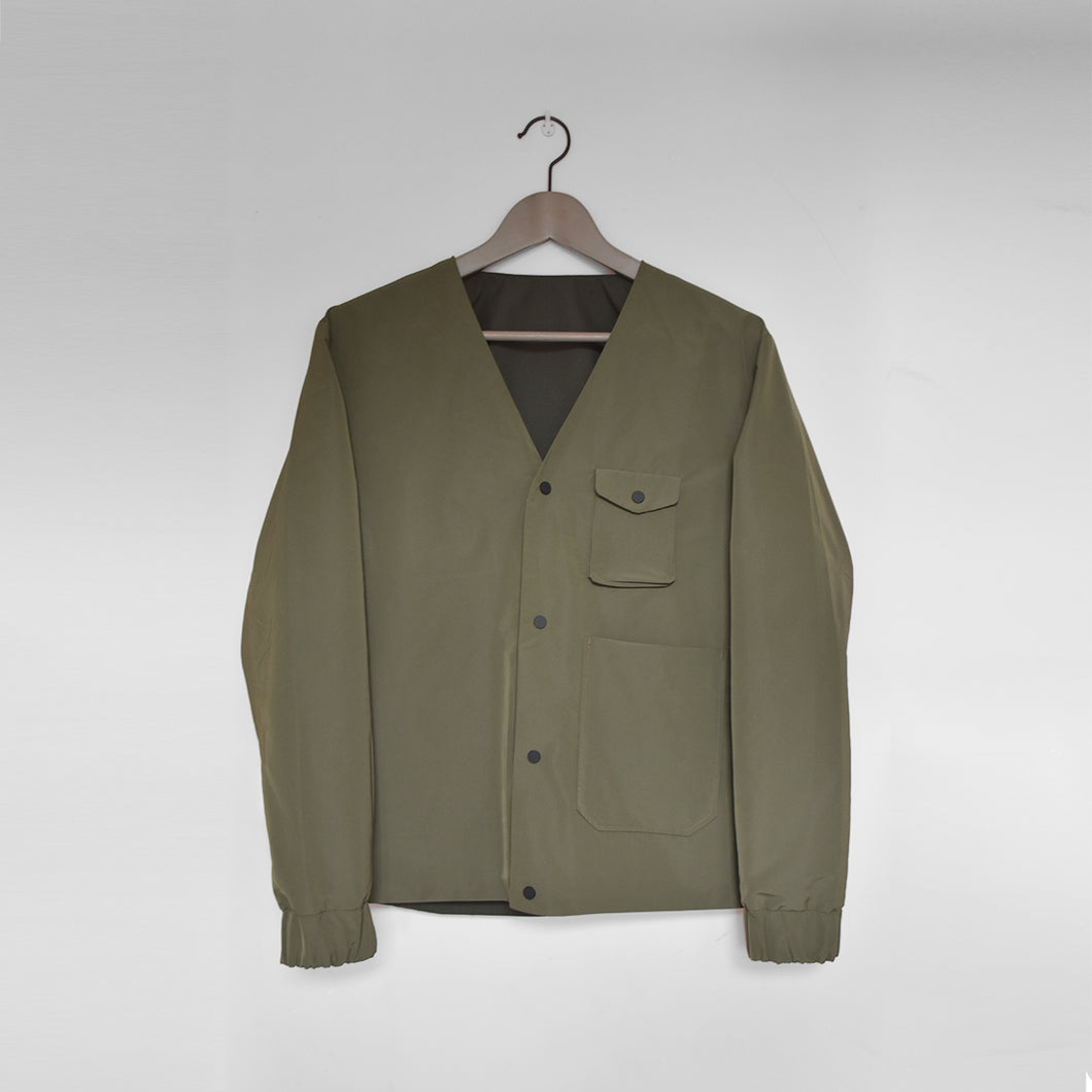 Reversible V-neck Jacket (Green)