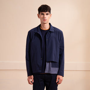 Polar Fleece Mixture Layering Jacket (Navy)