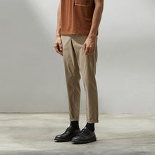 Load image into Gallery viewer, Slim-fit Trousers with Zipped Back Pocket (Khaki)
