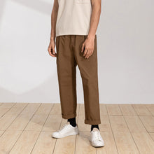 Load image into Gallery viewer, Relaxed-Fit Drawstring Cotton Trousers(BN)
