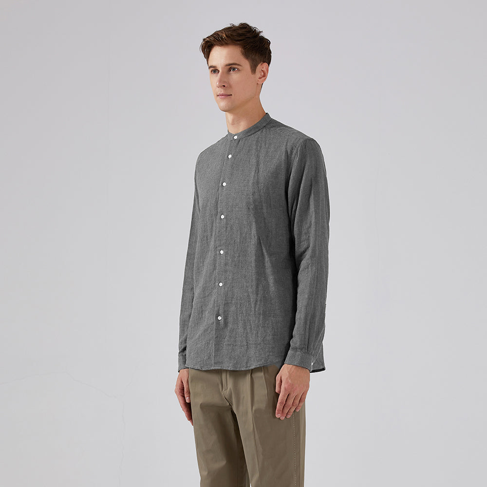 Grandad Collar shirt (GY)