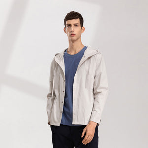 Cotton Hooded Shirt (GY)