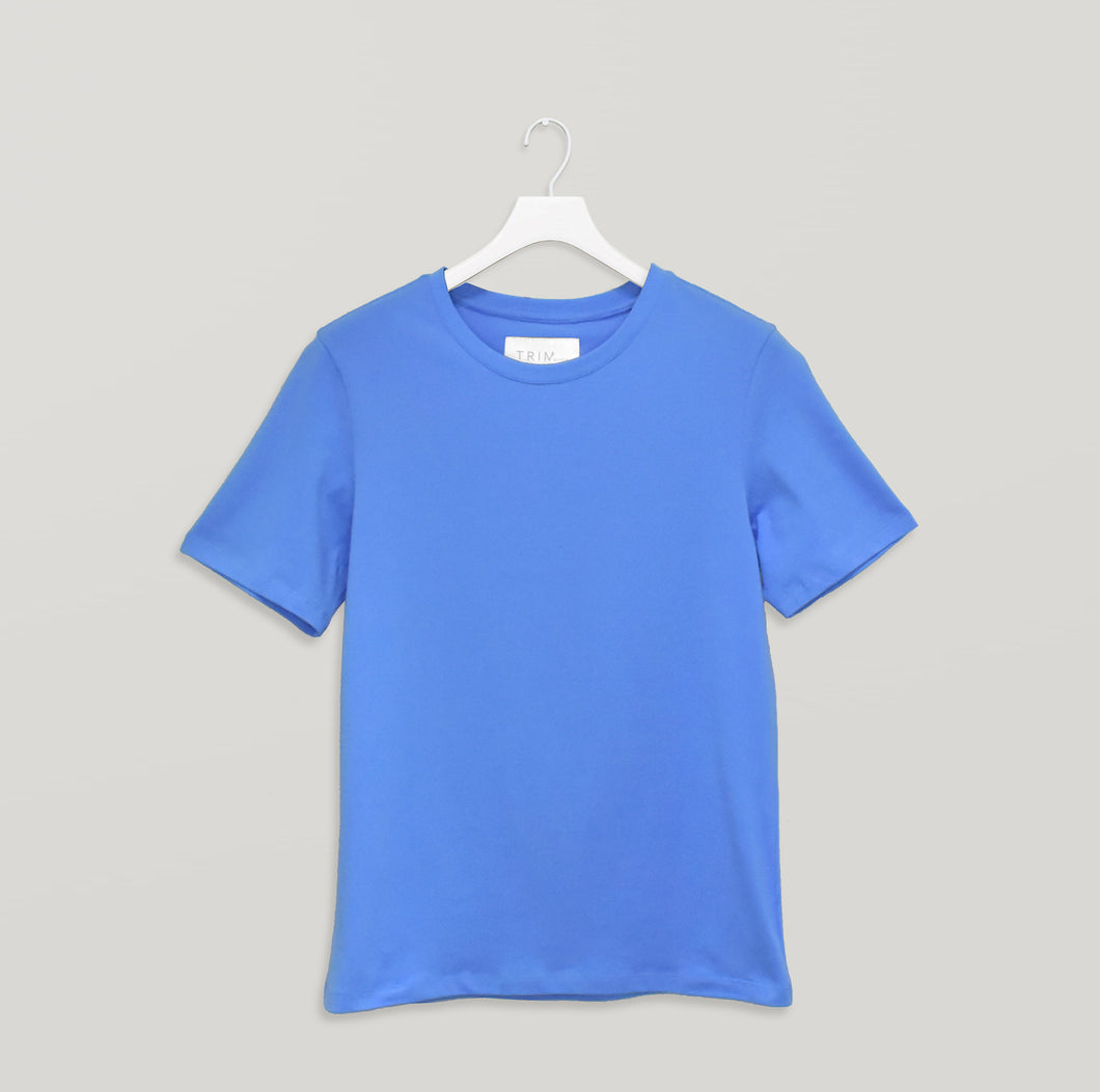 Rib-neck Cotton T-Shirt