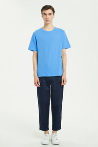 Rib-neck Cotton T-Shirt