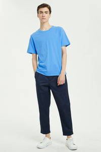 Rib-neck Cotton T-Shirt