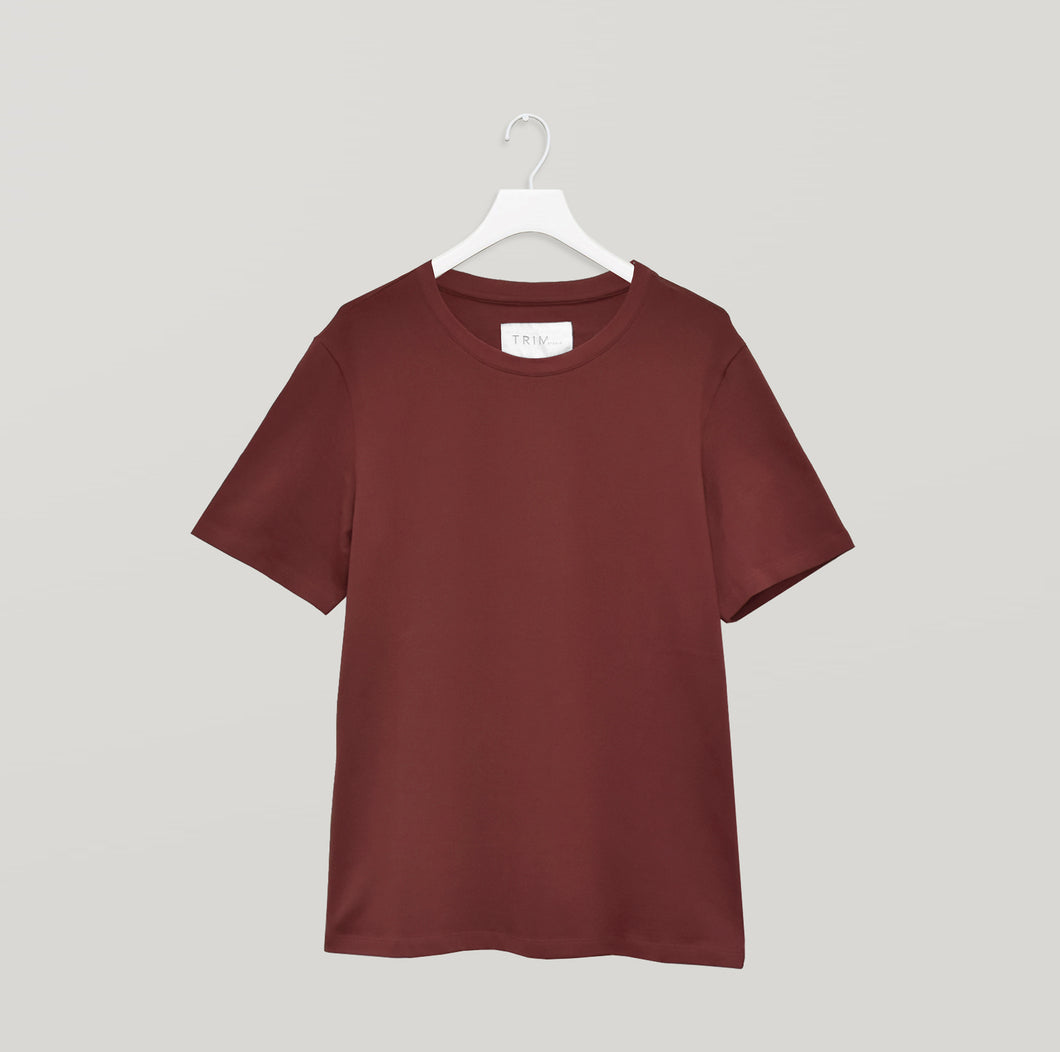 Rib-neck Cotton T-Shirt