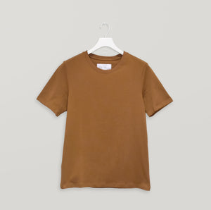 Rib-neck Cotton T-Shirt