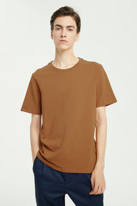 Rib-neck Cotton T-Shirt