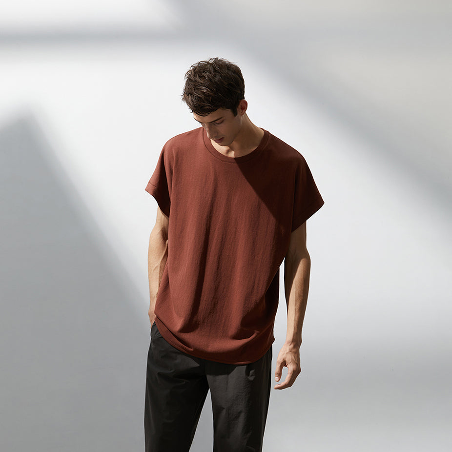 Bat-sleeves Soften Cotton T-Shirt (RD)