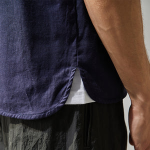V-neck Linen Loose T-Shirt (NY)